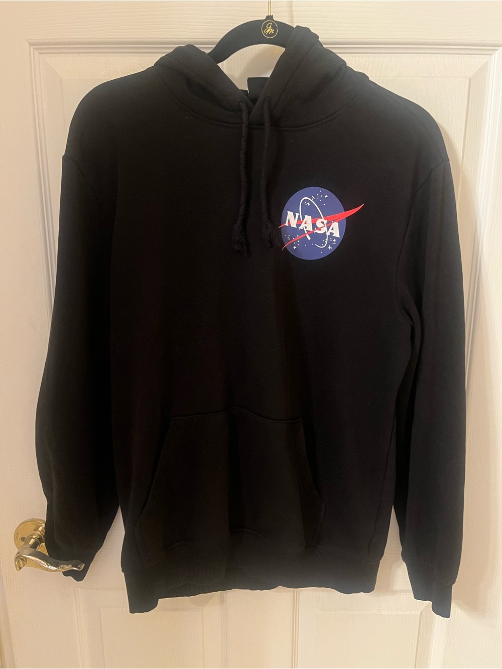 NASA Unisex Black Hoodie Sweatshirt Oversized Small H&M Brand